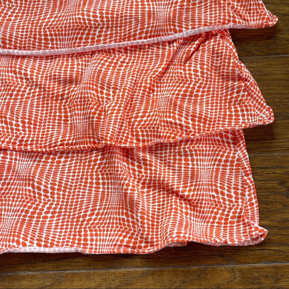 MICHAEL Michael Kors orange & white tiered tank top size medium - Picture 6 of 15